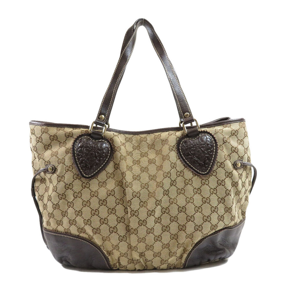 Gucci bag brown tote monogram Tribeca brown GG leather beige Brown Tan